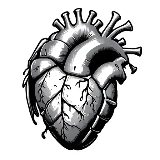 Grenade Heart tattoo design idea