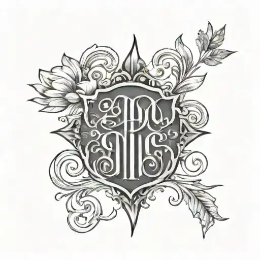 I would like to get a tattoo that represents the family, we are three children, a tattoo with the initials HMJ tattoo design idea