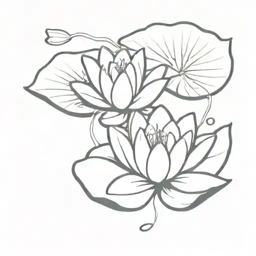 lily pad tattoo design idea