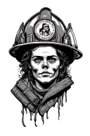 firefighter suicide, depression and anxiety mental health tattoo design idea