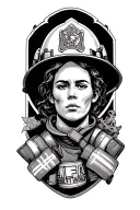 firefighter suicide, depression and anxiety mental health tattoo design idea