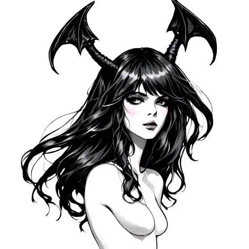 Anime Succubus tattoo design idea