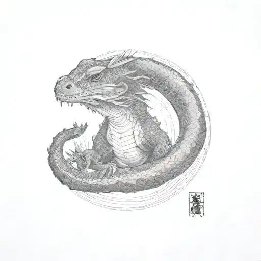 komodo dragon tattoo design idea