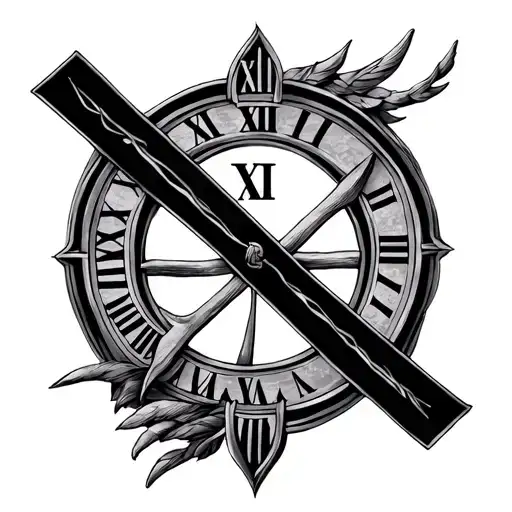 Vertical Roman Numeral tattoo design idea