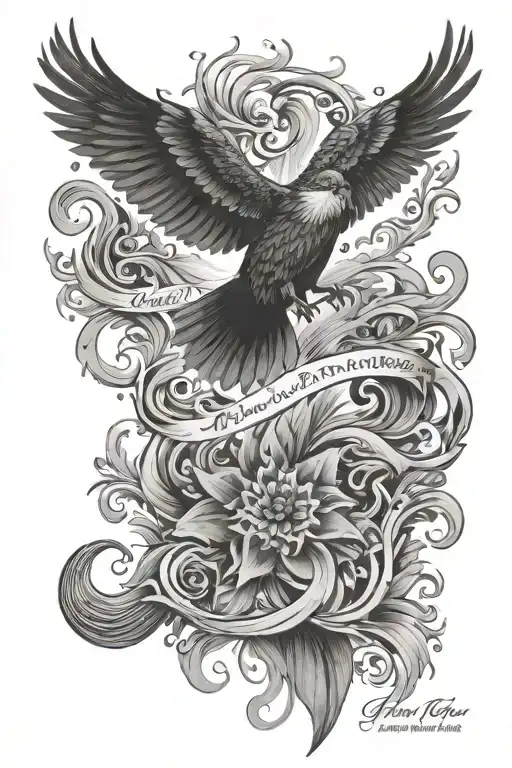 Isaiah 43:2: When you pass through the waters, I will be with you; and through the rivers, they shall not overwhelm you tattoo design idea