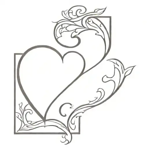 S and K with heart shape tattoo design idea