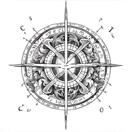 da vinci code forming the shape tattoo design idea
