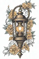 Lantern tattoo design idea