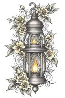 Lantern tattoo design idea