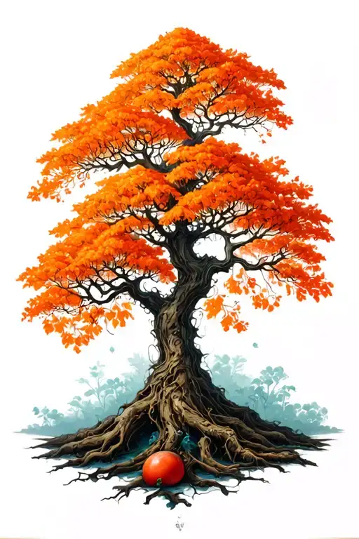 realistic poison tree tattoo design idea