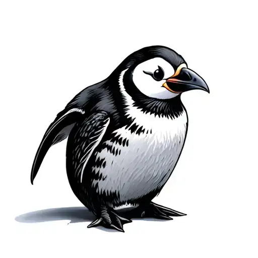 Penguin tattoo design idea