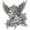stoic virtues  tattoo design idea