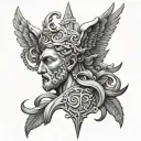 stoic virtues  tattoo design idea
