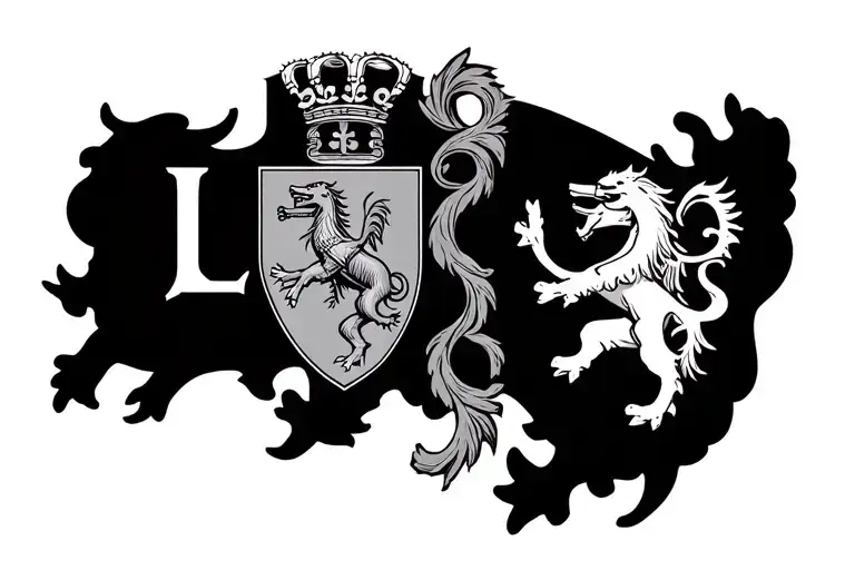 Birmingham coat of arms next to Limerick coat of arms tattoo design idea