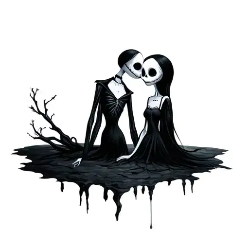 Jack And Sally tattoo design idea