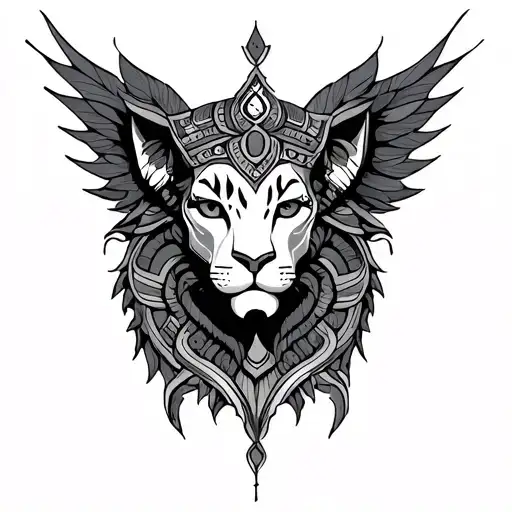 Sekhmet tattoo design idea