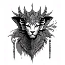 Sekhmet tattoo design idea