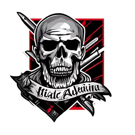 Albanian gangster life tattoo design idea