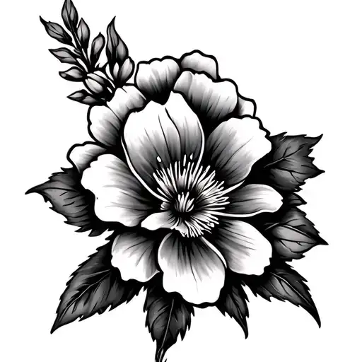 packers logo and Lillie flower tattoo design idea