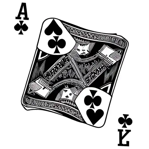 Black Jack poker ace+king tattoo design idea