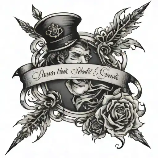 inspired by the quote "I am the master of my fate; I am the captain of my soul" tattoo design idea