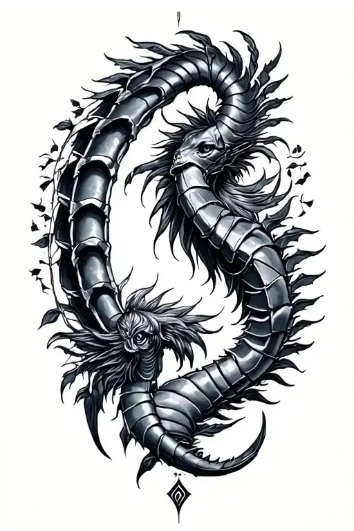 Virgo Gemini Scorpio zodiac sign tattoo design idea