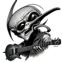 rockstar alien tattoo design idea
