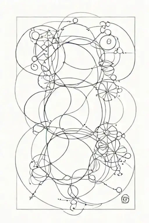 Create a tattoo design that symbolizes the unbreakable bond between you and your children, using abstract shapes and patterns to represent this connection tattoo design idea