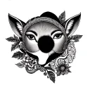 Colorful feminine tattoo sleeve representing Mexican culture and animals tattoo design idea