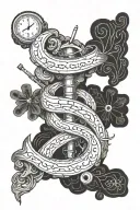 diabetes type 1 medical alert sign intertwined tattoo design idea