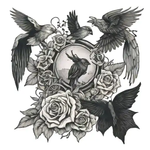 bad omens songs inspired tattoo design idea