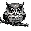 Cute Owl tattoo design idea