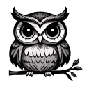 Cute Owl tattoo design idea