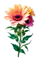 flower with names Luke, Bianca, Hailey, Cianna, Wesley, Caden, Rowan tattoo design idea