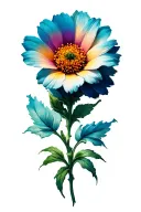 flower with names Luke, Bianca, Hailey, Cianna, Wesley, Caden, Rowan tattoo design idea
