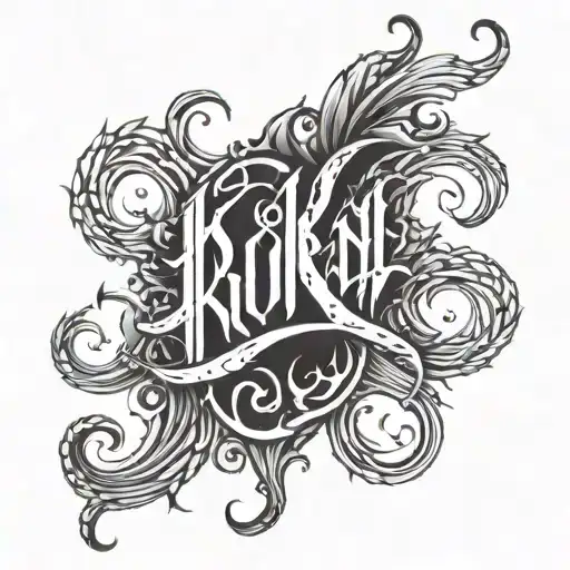 Korn name tattoo tattoo design idea