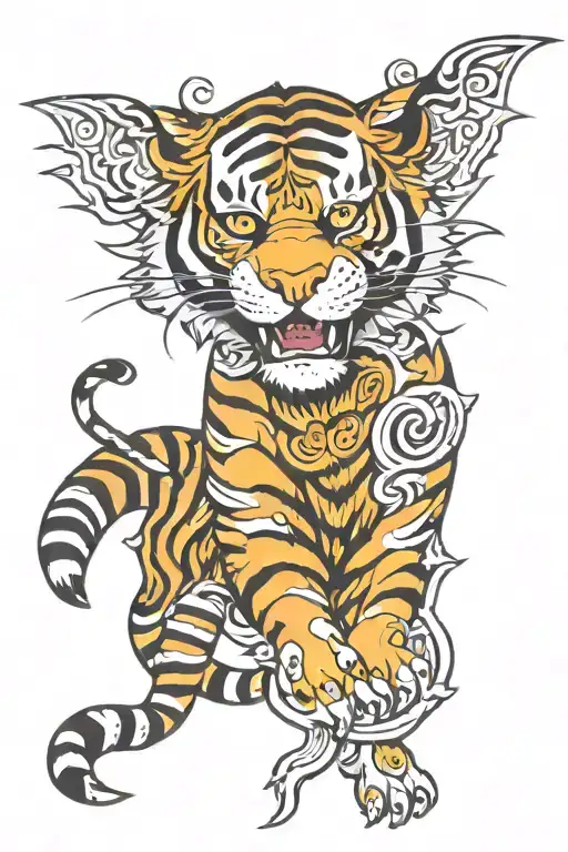 Pectoral Tiger Inspired tatoo design tattoo design idea