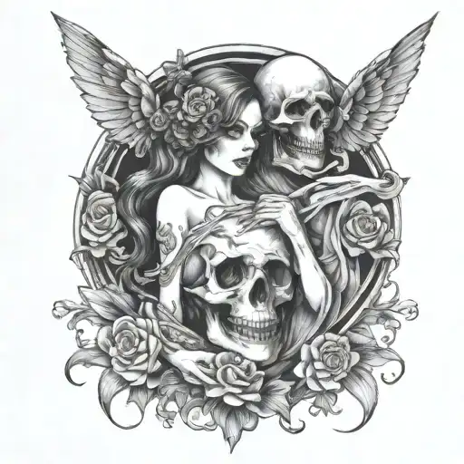 death and the maiden tattoo design idea