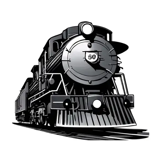 rio grande train to represent dad that passed away tattoo design idea