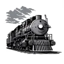 rio grande train to represent dad that passed away tattoo design idea