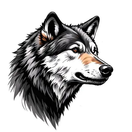 Bear And Wolf tattoo design idea