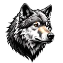 Bear And Wolf tattoo design idea