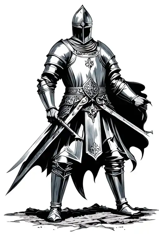 Templar knight tattoo design idea