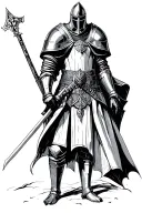 Templar knight tattoo design idea