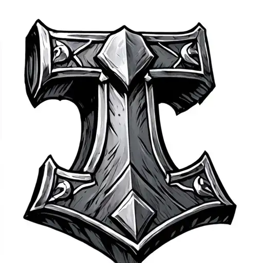 Thor"s Hammer tattoo design idea