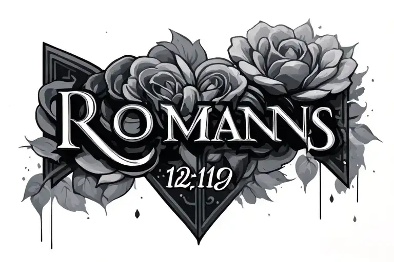 Romans 12:19 tattoo design idea