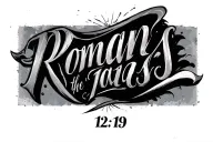 Romans 12:19 tattoo design idea