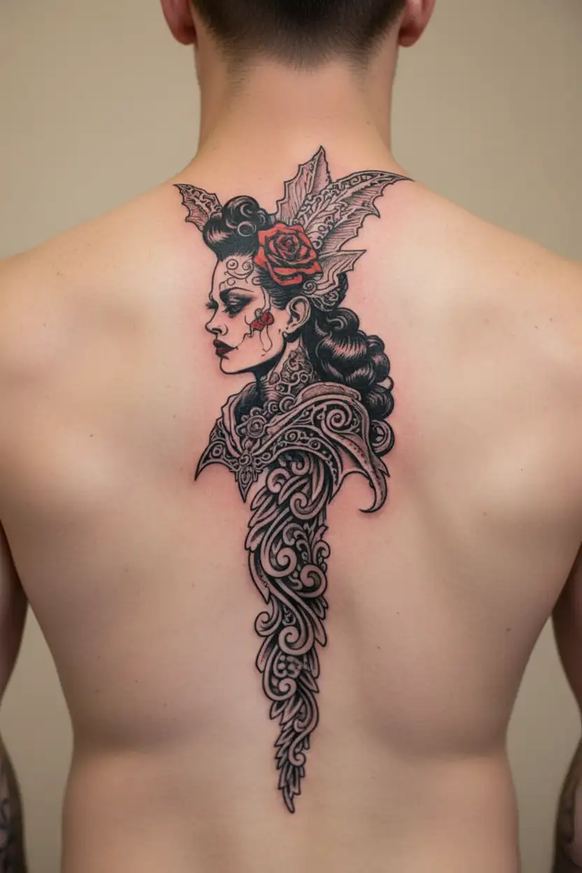 full body bride of frankenstein  tattoo design idea