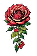 rosette color tattoo design idea