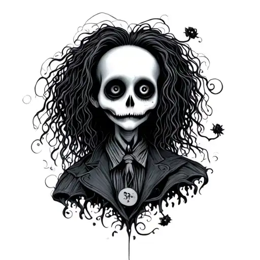 Tim Burton movies tattoo design idea